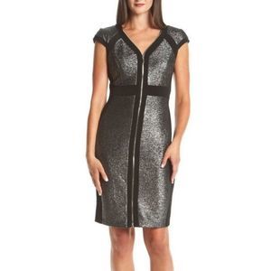 Jax Bodycon Metallic ColorBlock Sheath Dress